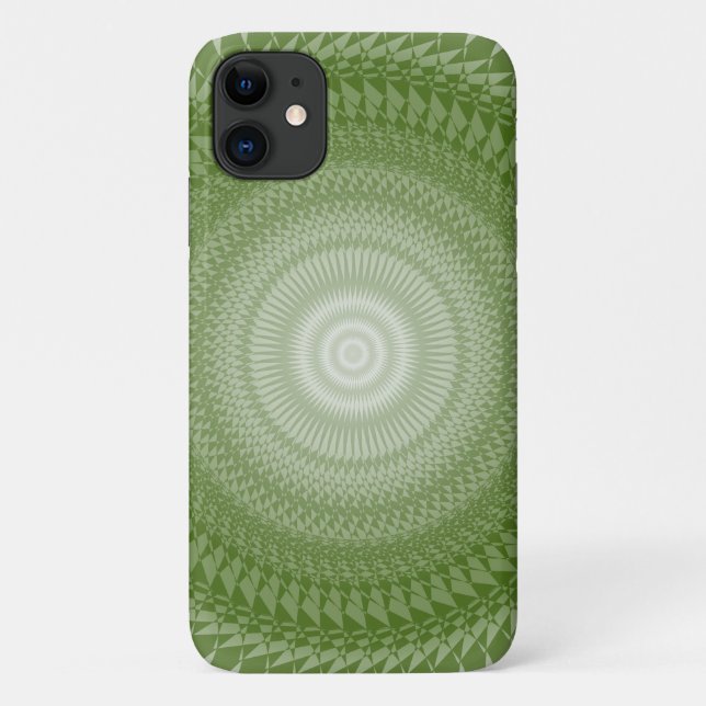 Green Saws Mandala in tribals Case-Mate iPhone Case (Back)