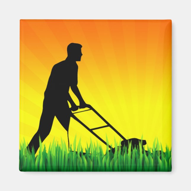 green scene lawn care magnet (Front)