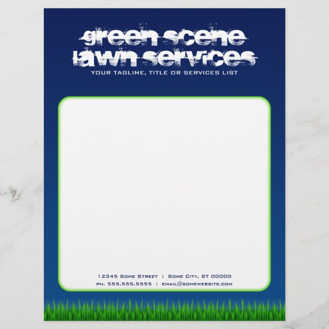 green scene lawn services letterhead (Front)