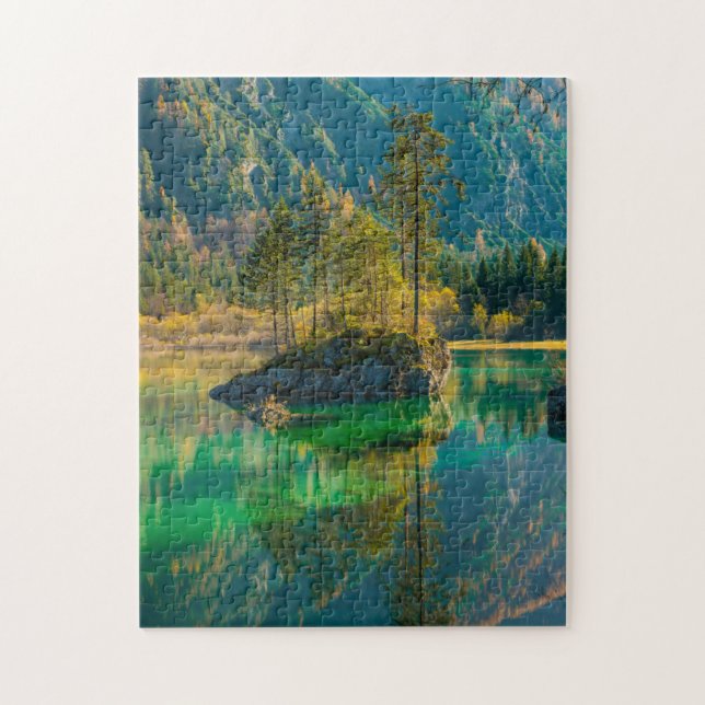 Green Scenic Puzzles Mountain Art Complex Jigsaw (Vertical)