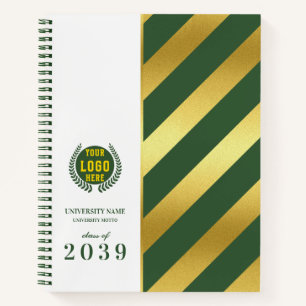 Green School College University Graduation Day Notebook