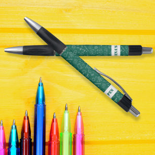 Green School elements Pencil pattern personalized Pen