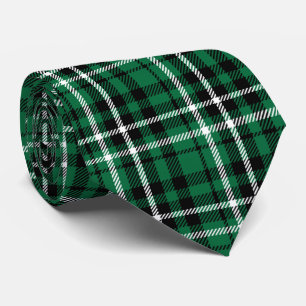 Green Scottish Tartan Plaid Tie