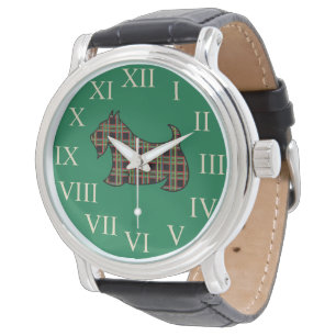 Green Scottish Terrier Watch Gift