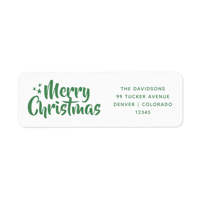 Green Script Cute Font Merry Christmas (Front)