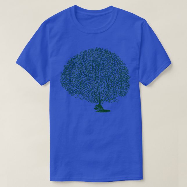Green Sea Fan Coral T-Shirt (Design Front)