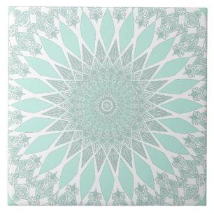 Green Sea Glass Tristyns Mandala Tile