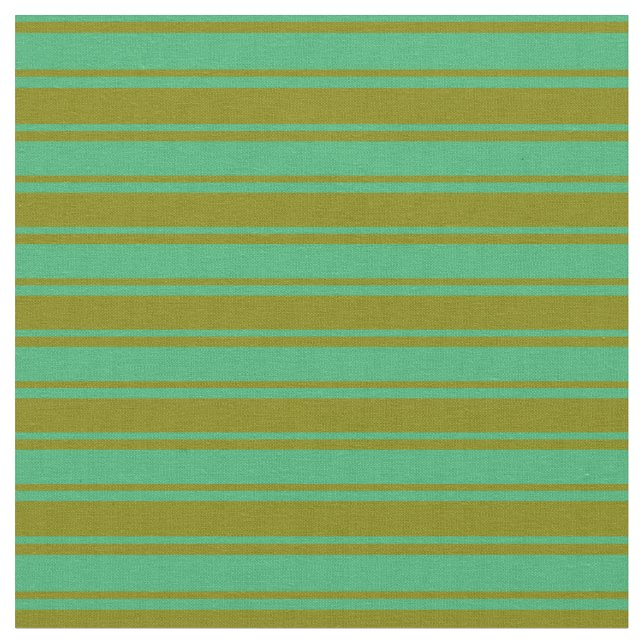 Green & Sea Green Coloured Pattern Fabric (Close Up)