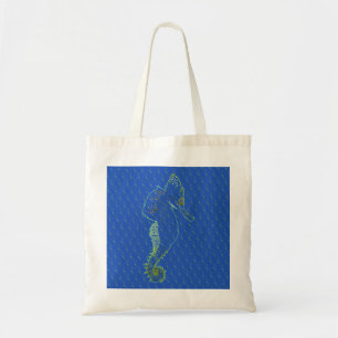 Green Sea Horse Tote Bag