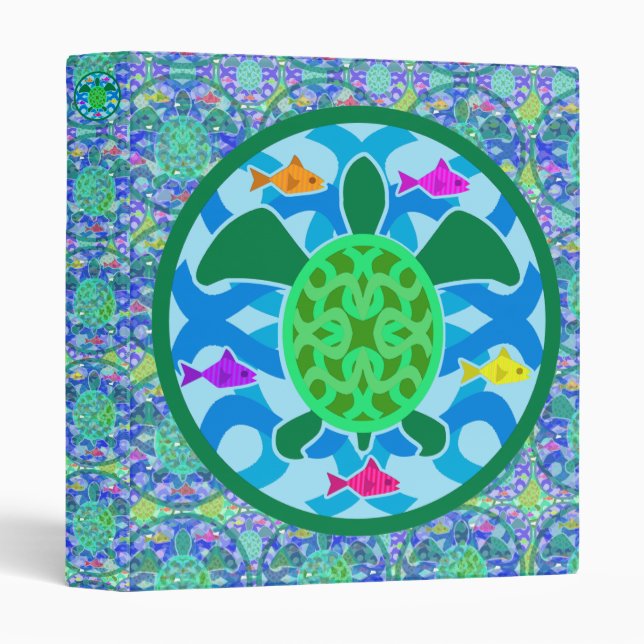 Green Sea Turtle 1" Art Binder (Front/Spine)