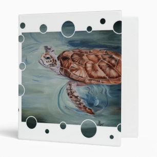 Green Sea Turtle Bubble Binder