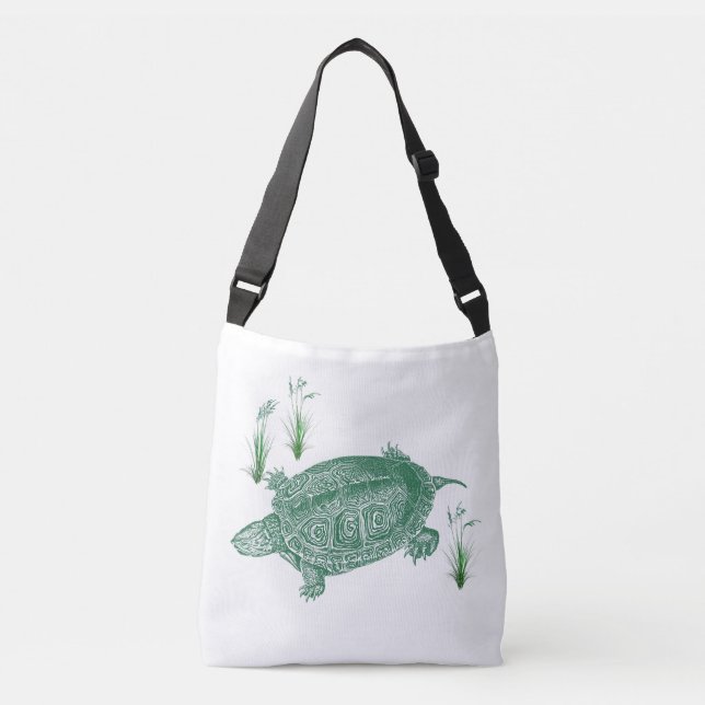 Green Sea Turtle Crossbody Bag (Front)