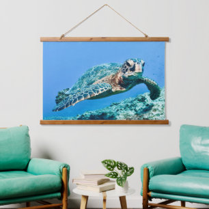 Green Sea Turtle  Hanging Tapestry