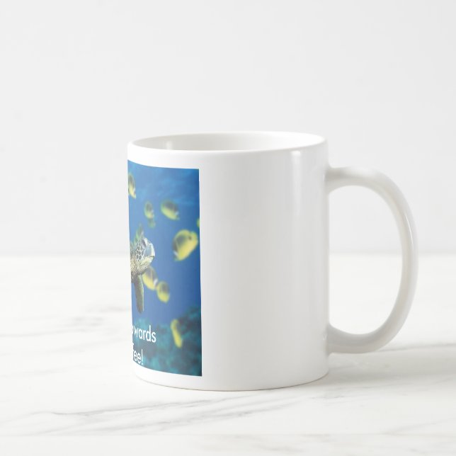 Green Sea Turtle, Heading towards the Coffee! Coffee Mug (Right)