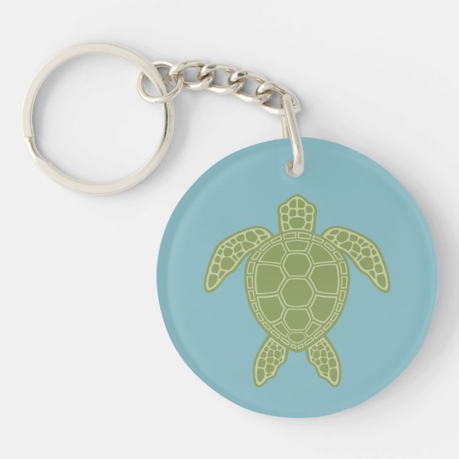 Green Sea Turtle Keychain (Front)