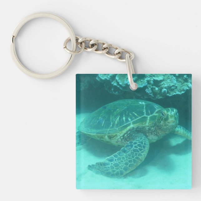 Green Sea Turtle Keychain (Front)