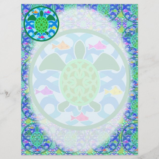 Green Sea Turtle Letterhead (Front)