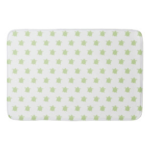 Green Sea Turtle Pattern Bath Mat