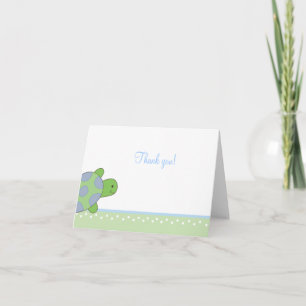 Green Sea Turtle seaturtle Folded Thank you notes