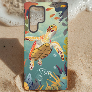 Green Sea Turtle Swims The Pacific Ocean Samsung Galaxy Case