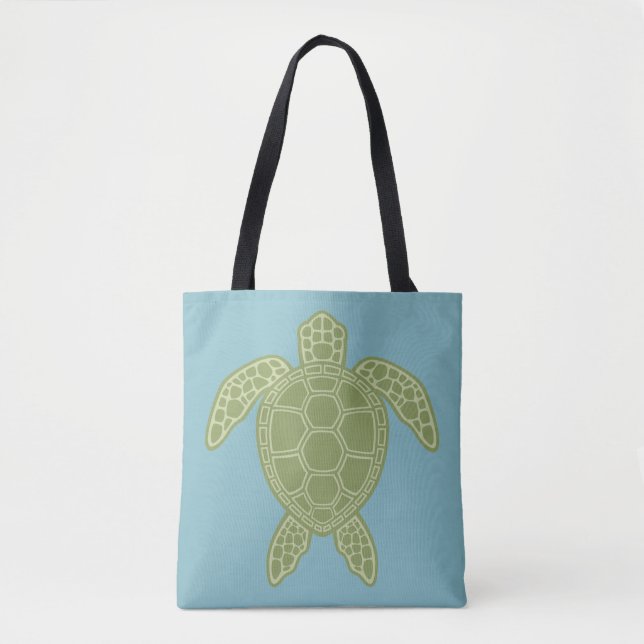 Green Sea Turtle Tote Bag (Front)