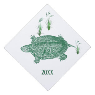 Green Sea Turtle Year Graduation Cap Topper