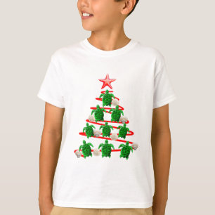 Green Sea Turtles Christmas Tree T-Shirt