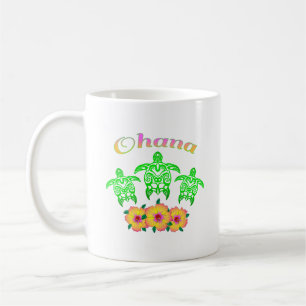 Green Sea Turtles Hawaiian Ohana Coffee Mug