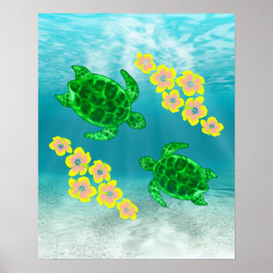 Green Sea Turtles Poster