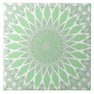 Green Seafoam Tristyns Mandala Tile