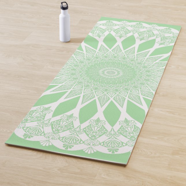 Green Seafoam Tristyns Mandala Yoga Mat (In Situ)