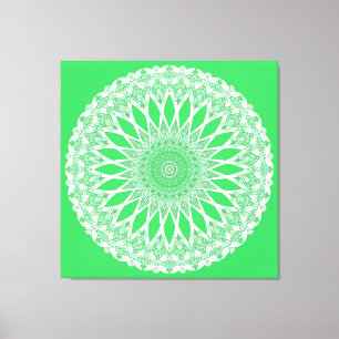 Green Seedling Tristyns Mandala Canvas Print