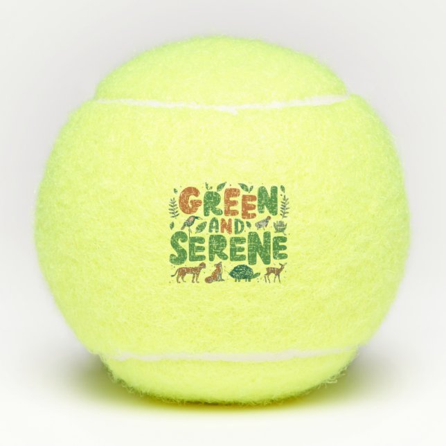 Green Serene  Tennis Balls (Front)