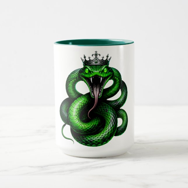 Green Serpent Crown Coffee Mug (Center)