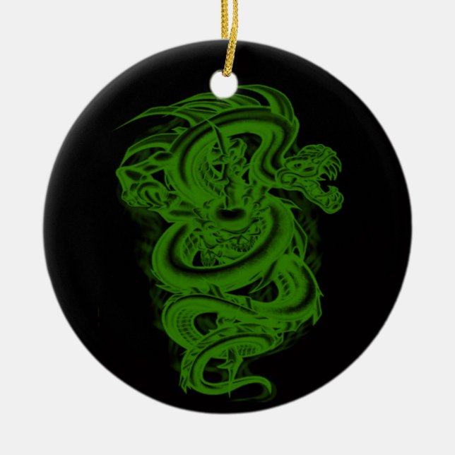 Green Serpent Ornament (Front)