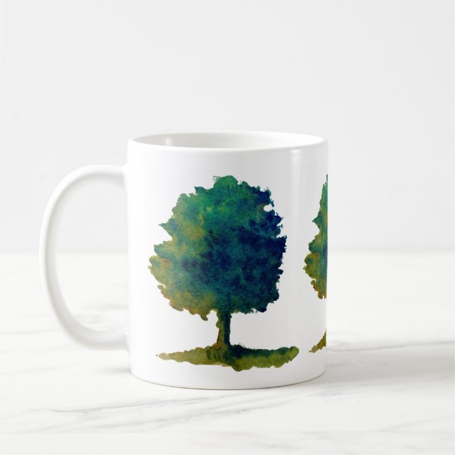 Green Shade Tree Coffee Mug (Left)