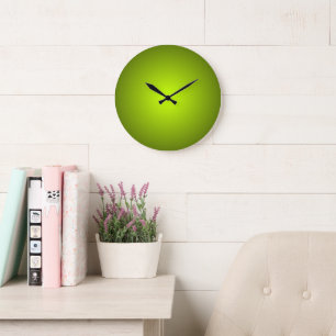 Green Shades Gradient Minimalist Large Clock