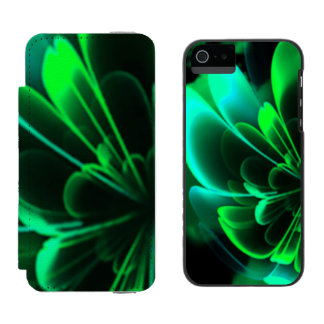 Green Shades Stylized Flower Half Corolla Incipio Watson™ iPhone 5 Wallet Case