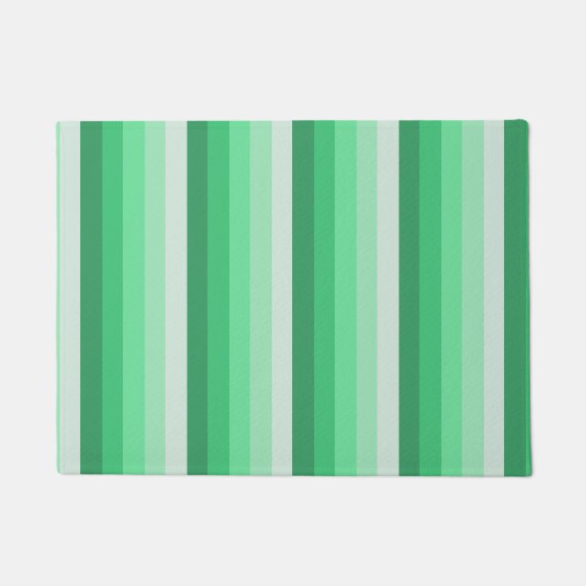 Green shadow stripes doormat (Front)
