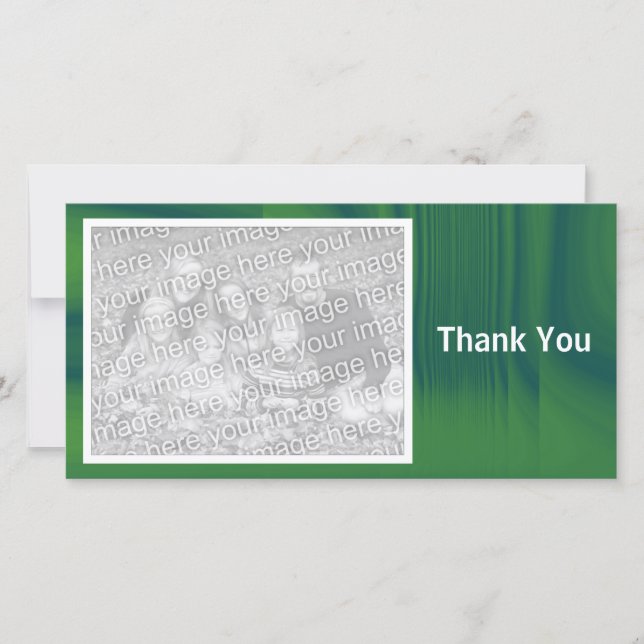 Green Shadowed Thank You Card (Front)