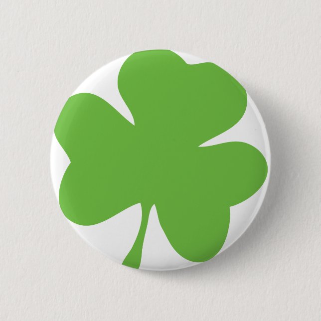 green shamrock 2 inch round button (Front)