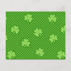 Green Shamrock Clover Pattern Saint Patricks Day Flyer