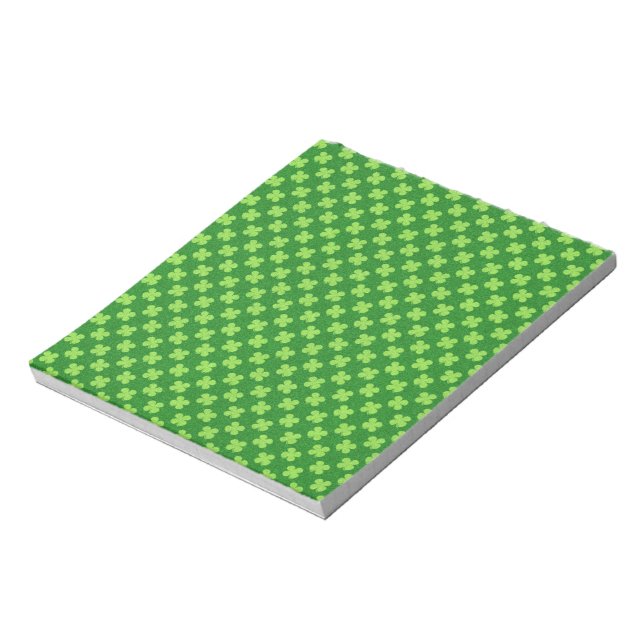 Green Shamrock Glitter Notepad (Rotated)