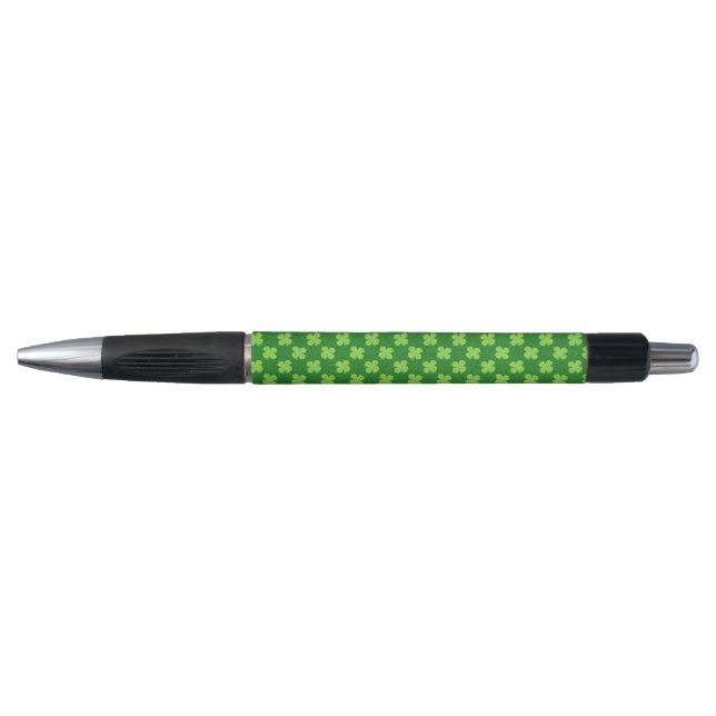 Green Shamrock Glitter Pen (Front)