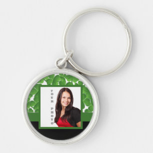 Green shamrock instagram template keychain