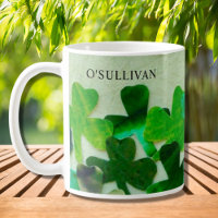 Green Shamrock Irish Custom Name
