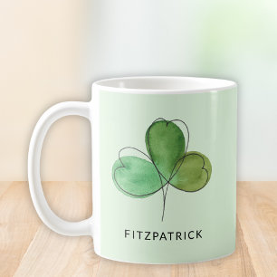 Green Shamrock Irish Heritage Coffee Mug