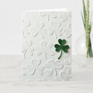 Green Shamrock Luck Art Card