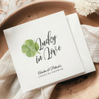 Green Shamrock Lucky in Love Bridal Shower