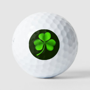 Green Shamrock On Dark Green be6 gbcnt Golf Balls